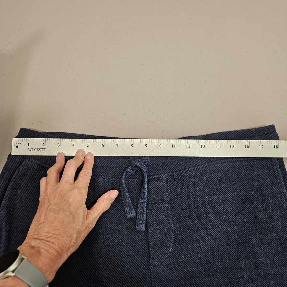 Faherty Brand Mens Legend Herringbone Knit Joggers XL Blue Lounge Pockets Casual - Picture 11 of 14